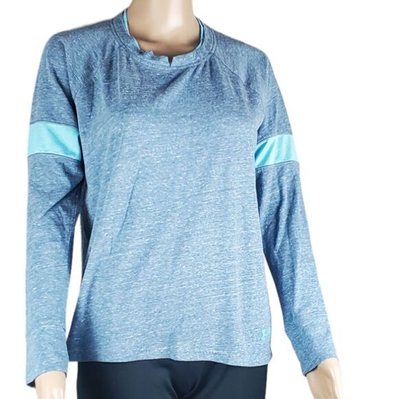 Under Armour Teal Green & Heather Grayish Green Top - Picture 1 of 7